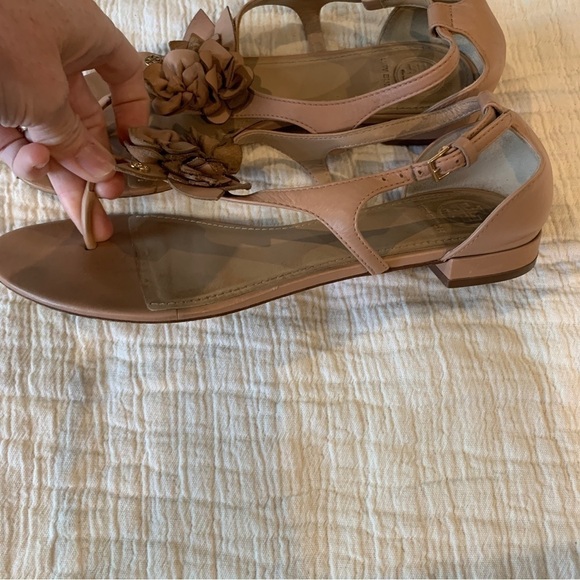 Tory Burch Rose Pink Leather Sandals Size 8.5M - Picture 7 of 9